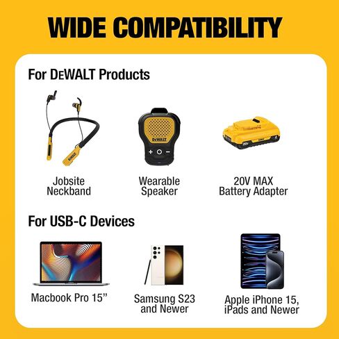 محول شاحن سيارة DEWALT USB + USB C، شاحن USB ولاعة سجائر 49.5 وات، شاحن سيارة PD PPS 30 وات شحن سريع 3.0 شحن سريع لهاتف iPhone 15/15 Plus/15 Pro/15 Pro Max، Galaxy S23/22، Pixel in Saudi Arabia