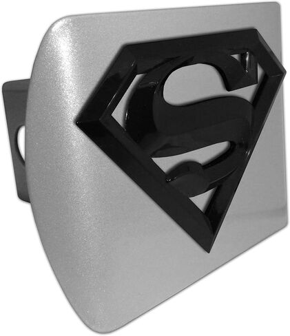 Elektroplate Officially Licensed Superman All Metal Black Hitch Cover for Trucks and SUVs | Fits Standard 2" Trailer Hitch Receivers | Premium Weatherproof in Saudi Arabia