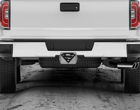Elektroplate Officially Licensed Superman All Metal Black Hitch Cover for Trucks and SUVs | Fits Standard 2" Trailer Hitch Receivers | Premium Weatherproof in Saudi Arabia