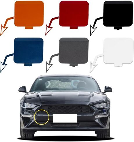 Car Front Bumper Tow Hook Cover Compatible with Ford Mustang 2018 2019 2020 JR3Z-17E811-A Small Lid Towing Eye Cap Phantom Gray in Saudi Arabia