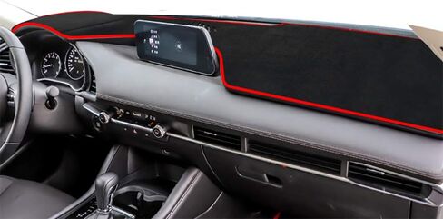 غطاء لوحة قيادة السيارة باللون الأسود من Beerte مناسب لسيارة Mazda CX-5 2026 2025-2017 من الفلانيل غطاء وحدة التحكم المركزية للوحة القيادة وغطاء واقي من الشمس (بدون HUD) in Kuwait