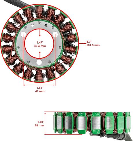 Caltric Stator Magneto Compatible with Kawasaki Lakota 300 KEF300B Sport 2001-2003 Bayou 300 KLF300B 1988-2005 in Saudi Arabia