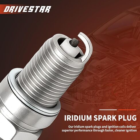 ملفات إشعال 6x UF270 من DRIVESTAR و6x شمعات إشعال إيريديوم متوافقة مع 2004-2008 دودج داكوتا/دورانجو/رام 1500، 2002-2008 جيب جراند شيروكي/ليبرتي/نيترو، 2006-2008 ميتسوبيشي رايدر in Saudi Arabia