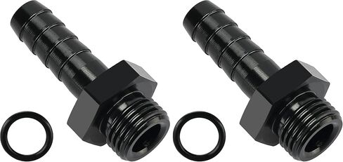 EVIL ENERGY 6AN ORB Male to 3/8" Hose Barb Fuel Oil Pump Inlet Fitting Adapter Aluminum Black in Saudi Arabia
