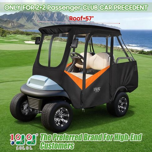 4-Passengers Golf Cart Driving Enclosure for Club Car Precedent, Clear Window Rain Cover All Weather Waterproof Windproof Snowproof Storage Covers in Kuwait