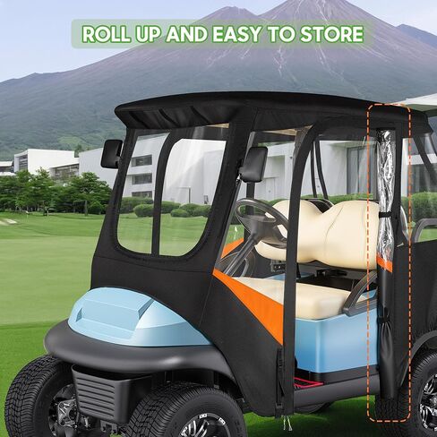 4-Passengers Golf Cart Driving Enclosure for Club Car Precedent, Clear Window Rain Cover All Weather Waterproof Windproof Snowproof Storage Covers in Kuwait