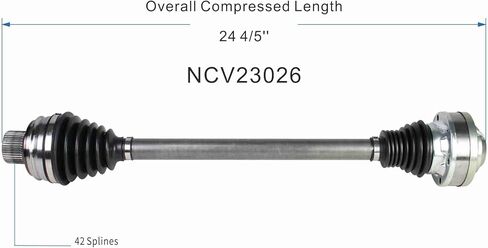 GSP NCV23026 CV Axle Assembly - Compatible with Select Audi A4 Quattro, A5 Quattro, S4; Left or Right Rear (Driver or Passenger Side) in Saudi Arabia