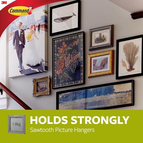 Command 17040 Sawtooth Picture Hanger, Large, White in Kuwait