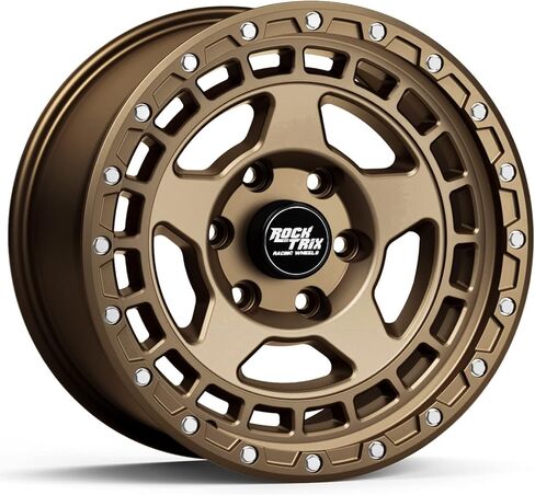 عجلة RockTrix RT115 مقاس 17 بوصة متوافقة مع عجلات 2009-2024 Ford F150 17x9 6x135 (إزاحة 12 مم، مساحة خلفية 4.5 بوصة) تجويف 87.1 مم، عجلات سوداء، تناسب أيضًا إطارات برونكو رابتور 2022+ in Saudi Arabia
