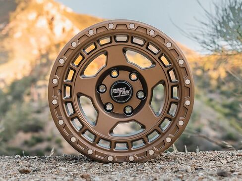 عجلة RockTrix RT115 مقاس 17 بوصة متوافقة مع عجلات 2009-2024 Ford F150 17x9 6x135 (إزاحة 12 مم، مساحة خلفية 4.5 بوصة) تجويف 87.1 مم، عجلات سوداء، تناسب أيضًا إطارات برونكو رابتور 2022+ in Saudi Arabia