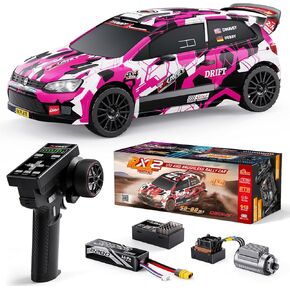 1:12 RC Rally Car Fast Max 50 MPH، سيارة الانجراف مع الجيروسكوب 4X4، سيارات RC سريعة بدون فرش مع بطارية 3S 2200 مللي أمبير، 1/12 سيارات التحكم عن بعد للبالغين للدفع الرباعي، لمضمار السباق والطين الأحمر in Kuwait