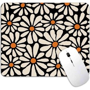 Garden Blooming Flowers Mouse Pad, Colourful Wildflowers Floral Mouse Mat with Waterproof Anti Slip Rubber Mousepad for Desktops, Computers, 9.5 X 7.9 Inch, Blcak in Kuwait