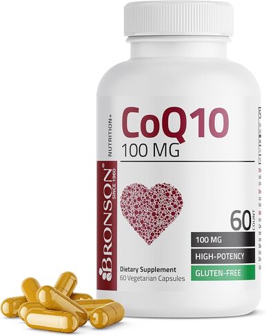 برونسون CoQ10 100 MG عالي الفعالية لإنتاج الطاقة الخلوية، 60 كبسولة نباتية in Saudi Arabia