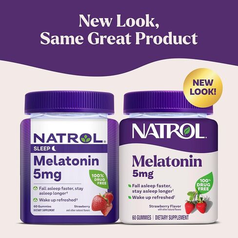 Natrol Melatonin 5mg, Dietary Supplement for Restful Sleep, 90 Strawberry-Flavored Gummies, 45 Day Supply in Saudi Arabia