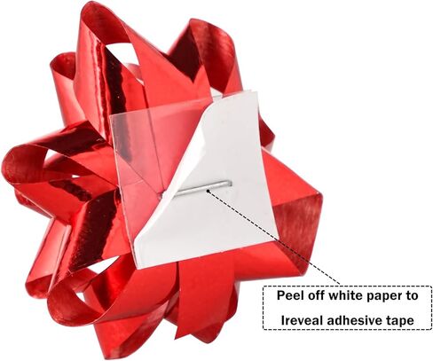 WRAPAHOLIC 100 Pcs Metallic Red Gift Bow Assortment - 1 Inch Mini Bow for Christmas, Birthday, Wedding, Baby Shower, Bridal Showers in Saudi Arabia