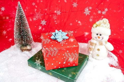 Linelglobal Christmas Wrapping Paper Small Roll 3（Green, Red, White, Snowflake, Santa Claus, Christmas Tree） for Xmas Holiday Gift Wrap 17x137 Inch in Saudi Arabia