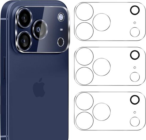 For iPhone 16 Pro /16 Pro Max Camera Lens Protector Tempered Glass Full Coverage Guard - 3 Packs/Transparent in Saudi Arabia