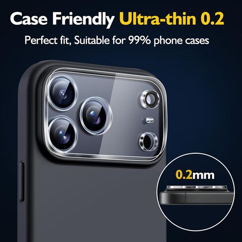 For iPhone 16 Pro /16 Pro Max Camera Lens Protector Tempered Glass Full Coverage Guard - 3 Packs/Transparent in Saudi Arabia
