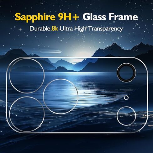 For iPhone 16 Pro /16 Pro Max Camera Lens Protector Tempered Glass Full Coverage Guard - 3 Packs/Transparent in Saudi Arabia