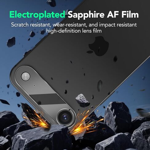 For iPhone 16 Pro /16 Pro Max Camera Lens Protector Tempered Glass Full Coverage Guard - 3 Packs/Transparent in Saudi Arabia