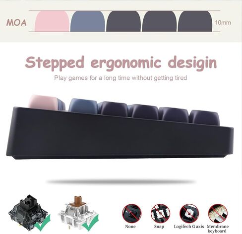 Tsungup PBT Keycaps 138 Keys Mao Profile Keycaps Cute Kindergarten Custom Keycaps Pastel Keycaps Full Set Dye-Sublimation for ANSI Layout Cherry MX Switches Mechanical Keyboards in Kuwait