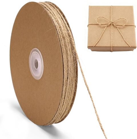 G2PLUS 328FT Jute Twine 2mm 3 Ply Natural Craft Twine String for Gift Wrapping, DIY Crafts, Gardening & Home Use in Saudi Arabia