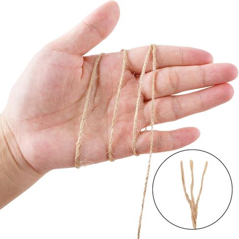 G2PLUS 328FT Jute Twine 2mm 3 Ply Natural Craft Twine String for Gift Wrapping, DIY Crafts, Gardening & Home Use in Saudi Arabia