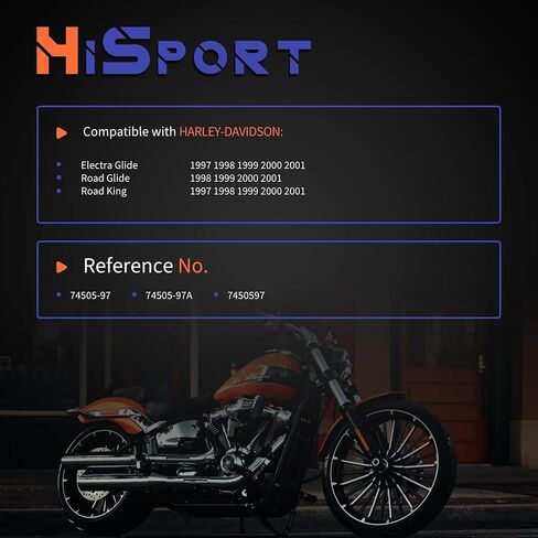 مقوم منظم الجهد HiSport 74505-97 74505-97A 7450597 متوافق مع Harley-Davidson Electra Glide/Road Glide/Road King 1997 1998 1999 2000 2001 in Kuwait