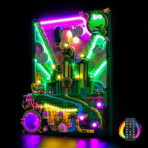 إضاءة LED متوافقة مع لوحة الحائط الفنية Lego Wicked Emerald City 75685 - أضواء فقط، مجموعة إضاءة متوافقة مع ديكور الحائط Lego Wicked 75685، غير متضمنة النموذج in Kuwait