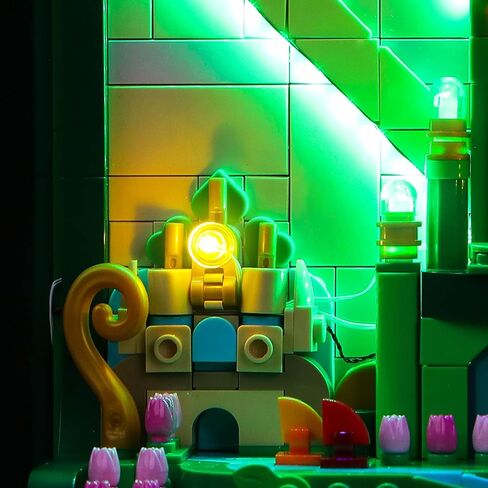 إضاءة LED متوافقة مع لوحة الحائط الفنية Lego Wicked Emerald City 75685 - أضواء فقط، مجموعة إضاءة متوافقة مع ديكور الحائط Lego Wicked 75685، غير متضمنة النموذج in Kuwait