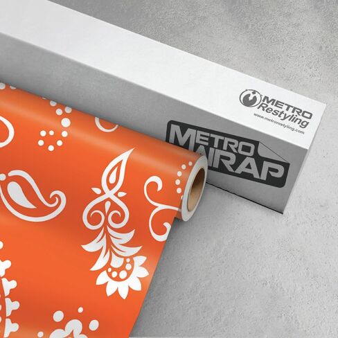 Metro Wrap Car Vinyl Wrap | Jumbo Bandana Black and White | 59in x 1ft in Saudi Arabia