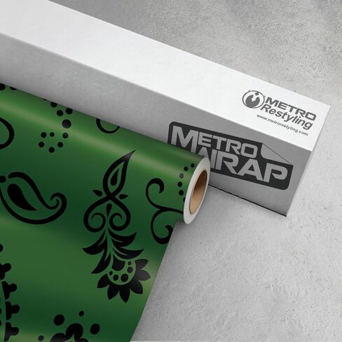 Metro Wrap Car Vinyl Wrap | Jumbo Bandana Black and White | 59in x 1ft in Saudi Arabia