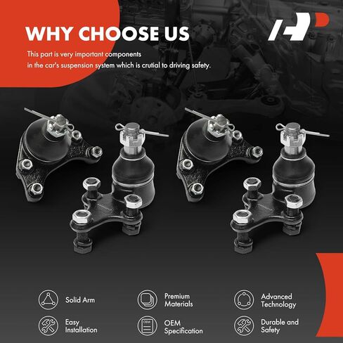 A-Premium Set of 4, Front Upper and Lower Ball Joints Kit, Compatible with Toyota Pickup 1989-1995, RWD in Saudi Arabia