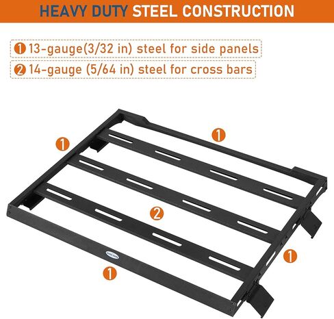 Hooke Road Bronco Half Roof Rack 4 Door for 2021-2025 Ford Bronco 4-Door Hardtop (Exclude Bronco Sport), Overland Roof Basket Cargo Storage, No-Drill Easy Install in Saudi Arabia