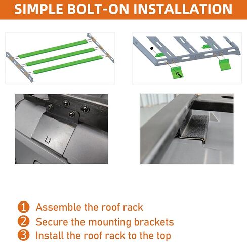 Hooke Road Bronco Half Roof Rack 4 Door for 2021-2025 Ford Bronco 4-Door Hardtop (Exclude Bronco Sport), Overland Roof Basket Cargo Storage, No-Drill Easy Install in Saudi Arabia