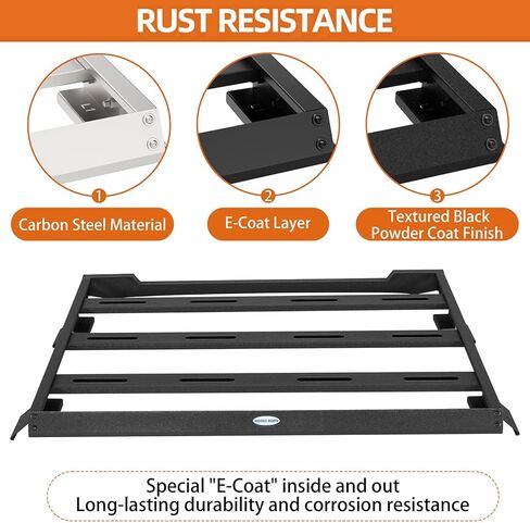 Hooke Road Bronco Half Roof Rack 4 Door for 2021-2025 Ford Bronco 4-Door Hardtop (Exclude Bronco Sport), Overland Roof Basket Cargo Storage, No-Drill Easy Install in Saudi Arabia