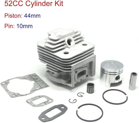 44MM 52CC CYLINDER ASSY 1E44F-5 44F-5 44-5 BG520 CG520 ZYLINDER ASSEMBLY PISTON KIT RING PIN CLIP REBUILD TRIMMER Parts in Saudi Arabia