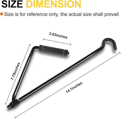 Scissor Jack Handle, 14.1 Inches Professional Jack Handle Replacement Tool, Durable Auto Wheel Jack Accessory for Cars, SUV, Truck and Trailers in Saudi Arabia