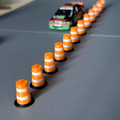 1/64 Scale Commander-Style Traffic Barrels (16 Pack) | Modern Construction Drums for Die-Cast Dioramas & Displays in Saudi Arabia