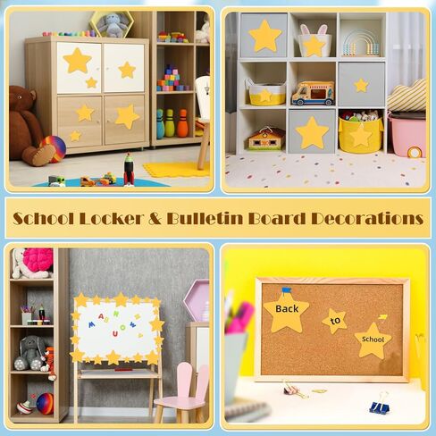 MixTeach 120 Pcs Gold Star Cutouts Assorted Sizes Paper Star Shapes Die Cut 6 4 2.5 Inches Yellow Star Classroom Decoration for Bulletin Board DIY Kids School Craft Projects Party Wall Decoration in Saudi Arabia