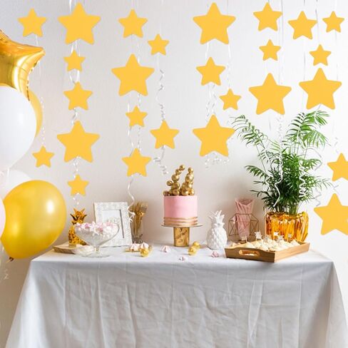 MixTeach 120 Pcs Gold Star Cutouts Assorted Sizes Paper Star Shapes Die Cut 6 4 2.5 Inches Yellow Star Classroom Decoration for Bulletin Board DIY Kids School Craft Projects Party Wall Decoration in Saudi Arabia