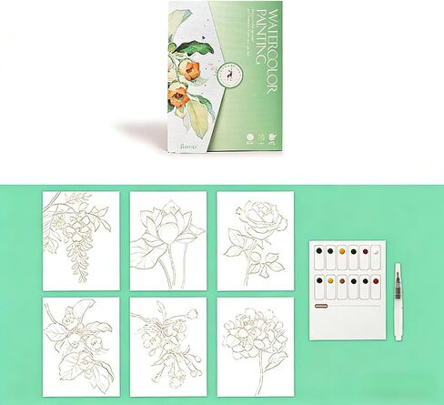 Thickened Watercolor Coloring Drawing Card Handmade Gift Nature Ocean Beginner Painting Supplies in Saudi Arabia