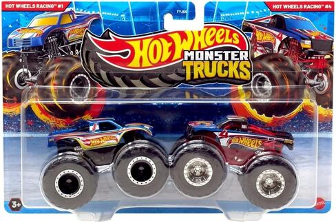 Hot Wheels Monster Trucks Racing, Demolition Doubles #1 vs #4, 1:64 Scale Die-Cast Vehicles in Saudi Arabia