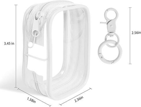 PVC Multifunction Organizer: Earbud Case, Blind Box Doll Transparent Display, Makeup Bag, Travel Essentials Organizer & Travel Bag, Doll is Not Included, Light Pink in Saudi Arabia