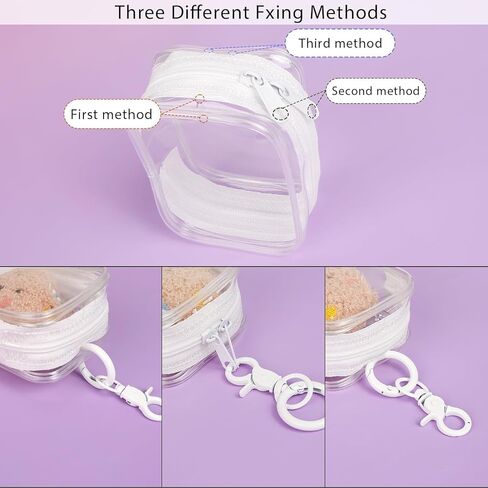 PVC Multifunction Organizer: Earbud Case, Blind Box Doll Transparent Display, Makeup Bag, Travel Essentials Organizer & Travel Bag, Doll is Not Included, Light Pink in Saudi Arabia