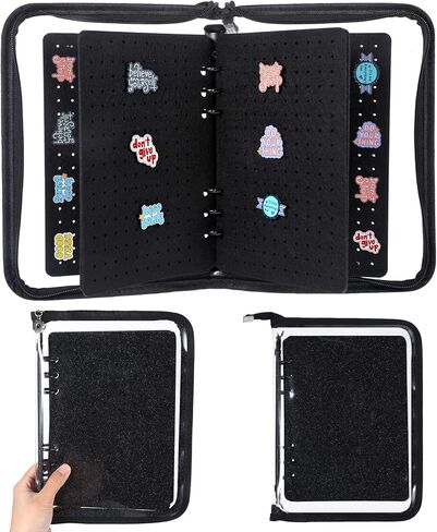 8-Page Pin Display Book, Portable Pin Trading Book, Badge Holder, Organizer Flipchart Album, Souvenir Badge Pouch for Traveling Collectors(Purple) in Saudi Arabia