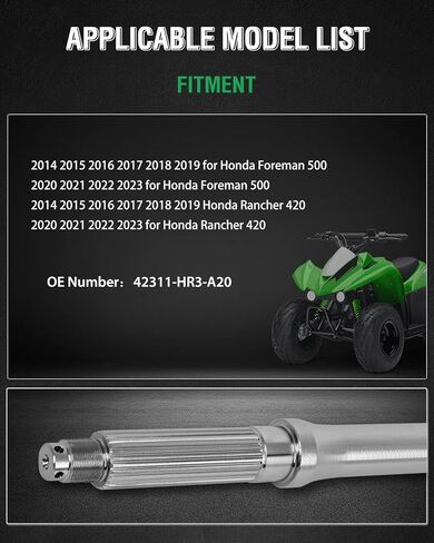 محور العجلة الخلفية SCITOO ATV 42311-HR3-A20 لهوندا فورمان 500 2014-2019، لهوندا فورمان 520 2020-2022، لهوندا رانشر 420 2014-2022 in Saudi Arabia