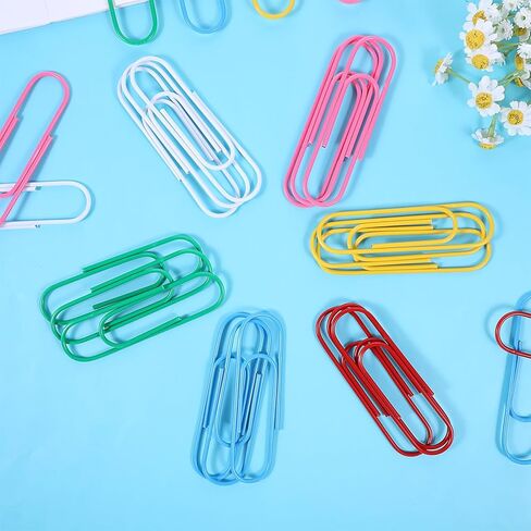 10pcs 4 Inch Jumbo Metal Paper Clips - Extra Large Colorful Office Clips for Documents, Bookmark & Organizing (Random Colors) in Saudi Arabia