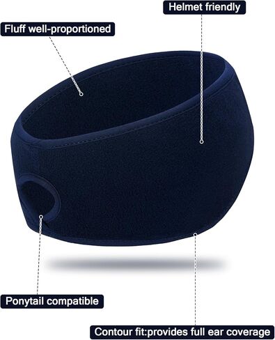 Tatuo 3 Pieces Fleece Ponytail Headband Earband Winter Running Headband Ear Warmer Headband for Women Outdoor Sports and Fitness in Saudi Arabia