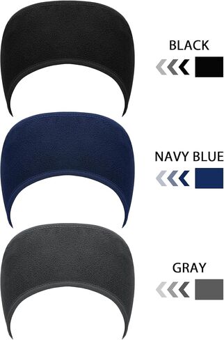 Tatuo 3 Pieces Fleece Ponytail Headband Earband Winter Running Headband Ear Warmer Headband for Women Outdoor Sports and Fitness in Saudi Arabia